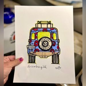 Phish watercolor print 8.5x11in destiny unbound signed and numbered